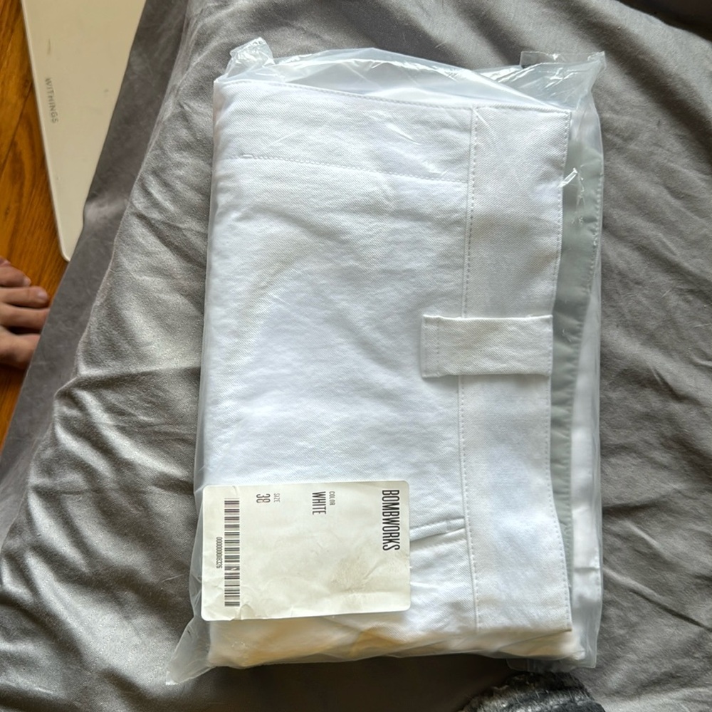 White size 38 Outlier bombworks.